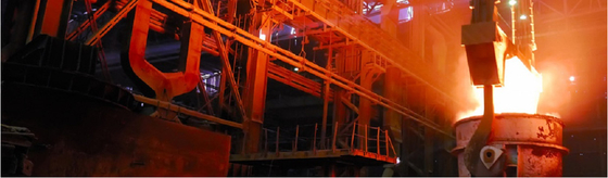 A fundição utiliza elevadores de carbono: GPC com 98,5% de carbono e baixo teor de S